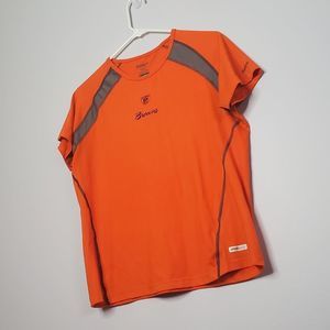 Reebok XL NFL Cleveland Browns T Shirt Orange Gray Athletic Fitted